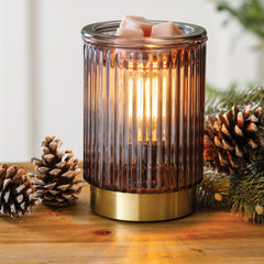 Black Fluted Glass Illumination Fragrance Warmer